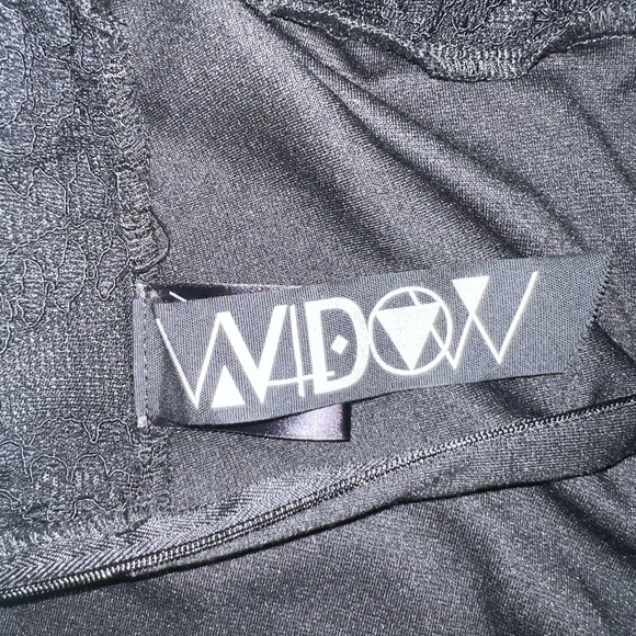 Dolls Kill Widow Hi Waist Side Lace Panel Skinny Pants, Size Extra Small - Picture 9 of 14